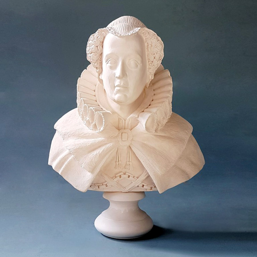 Purchase Mary Queen of Scots, Life Size Bust, hand made by The Modern Souvenir Company.