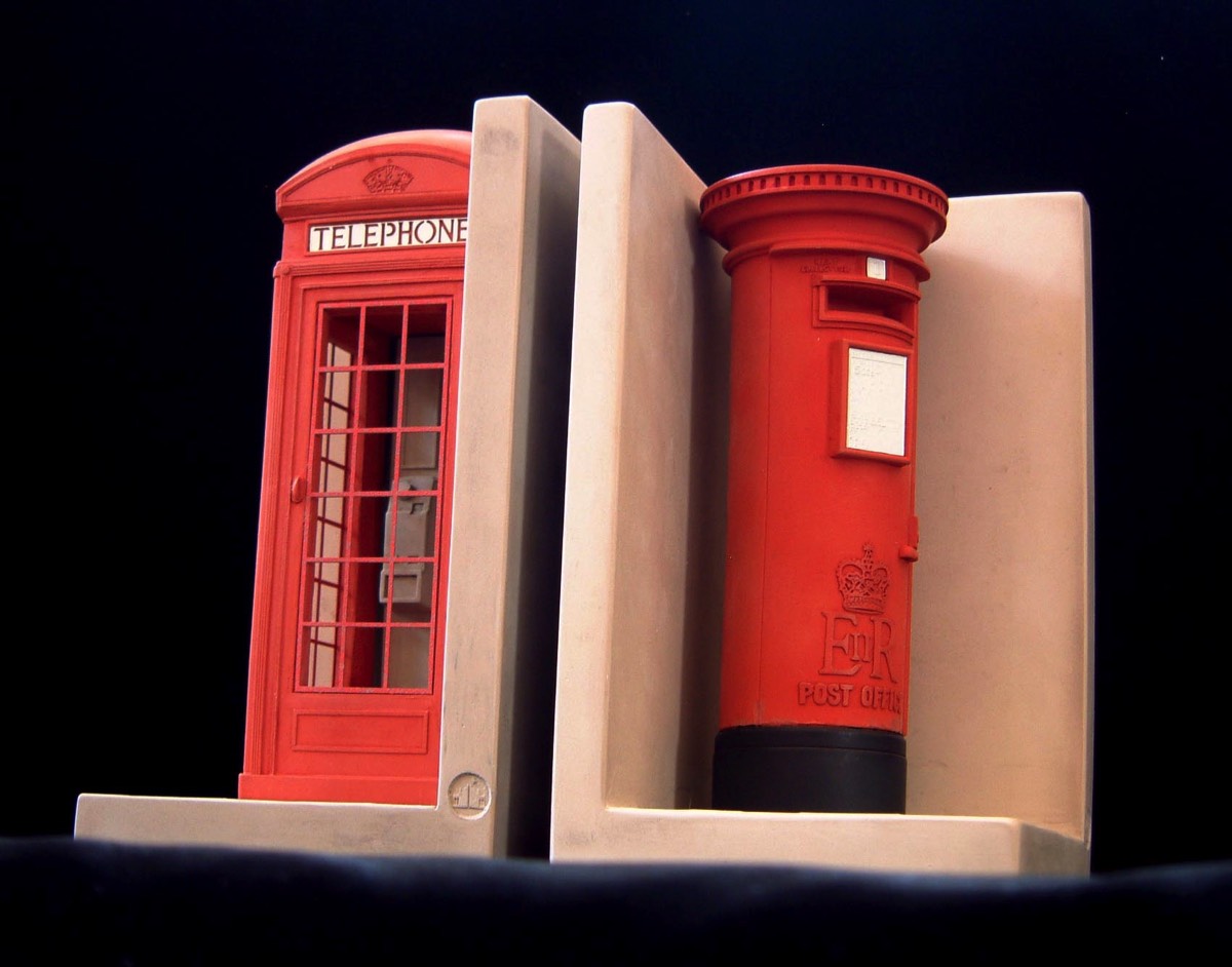 Purchase historical, red British Telephone Box and Post Box, hand made by The Modern Souvenir Company.