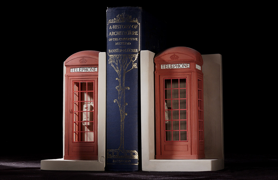 Purchase historical, red British Telephone Box, hand made by The Modern Souvenir Company.