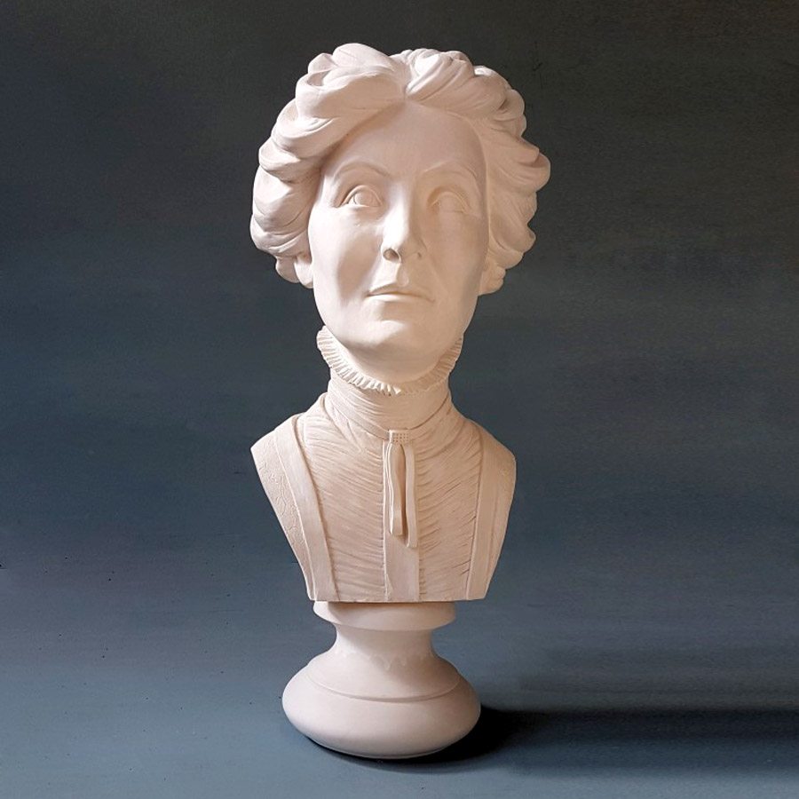 Purchase Emiline Pankhurst, Life Size Bust, hand made by The Modern Souvenir Company.